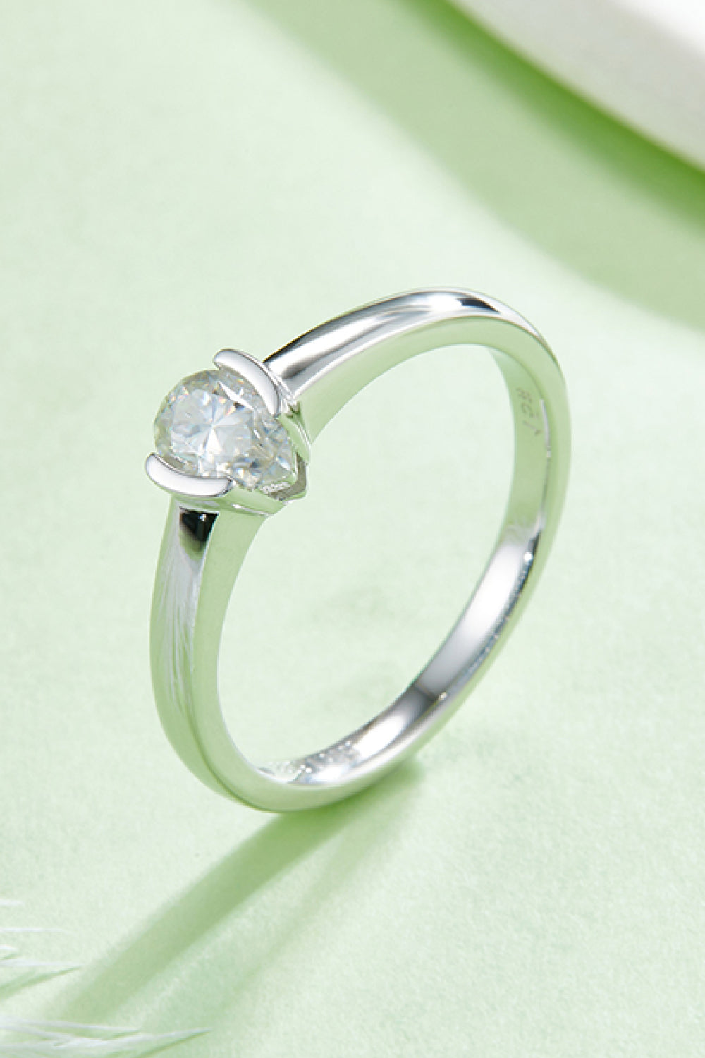 Moissanite 925 Sterling Silver Solitaire Ring - Flyclothing LLC