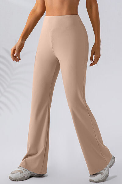 High Waist Straight Active Pants - Flyclothing LLC