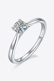 Moissanite 925 Sterling Silver Solitaire Ring - Flyclothing LLC