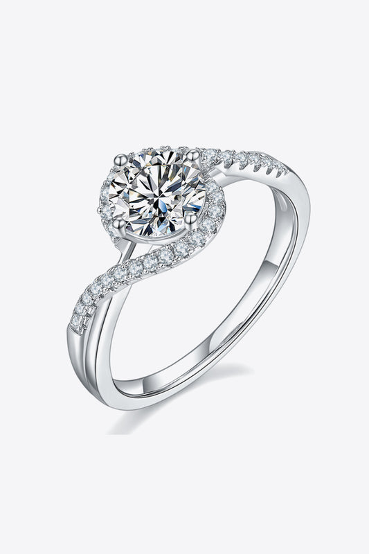 1 Carat Moissanite Crisscross Ring - Flyclothing LLC