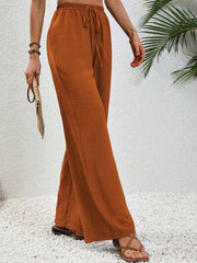 Wide Leg Drawstring Pants - Flyclothing LLC