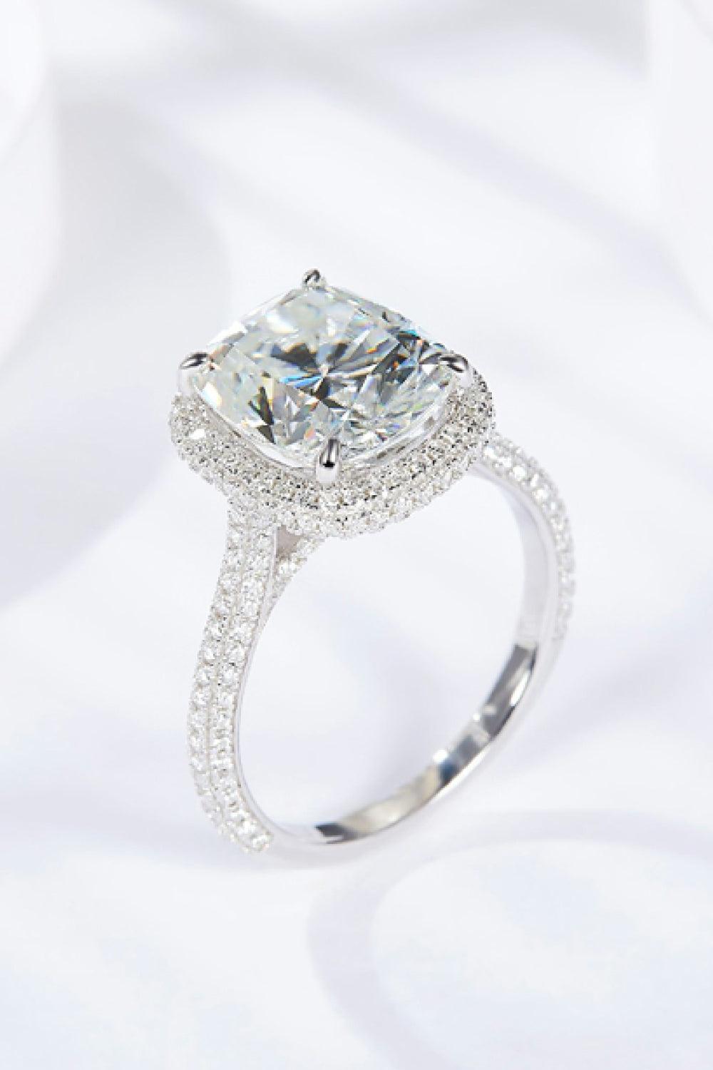 6 Carat Moissanite Halo Ring - Flyclothing LLC