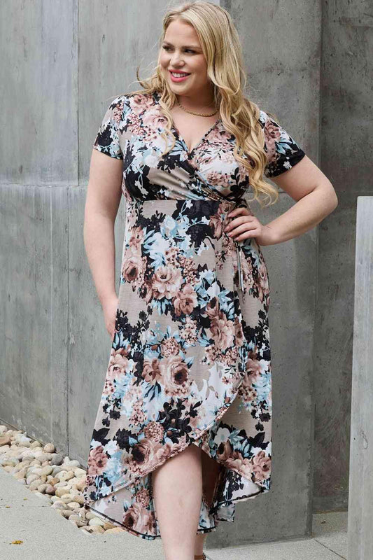 Heimish Give Me Roses Full Size Floral Maxi Wrap Dress - Flyclothing LLC