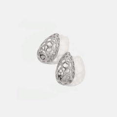 Stainless Steel Teardrop Hollowed Earrings - Flyclothing LLC