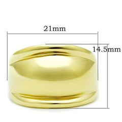 Alamode IP Gold(Ion Plating) Brass Ring with No Stone - Alamode