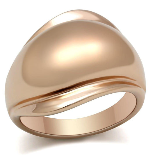 Alamode IP Rose Gold(Ion Plating) Brass Ring with No Stone - Alamode