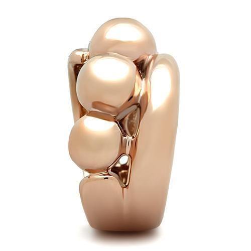 Alamode IP Rose Gold(Ion Plating) Brass Ring with No Stone - Alamode