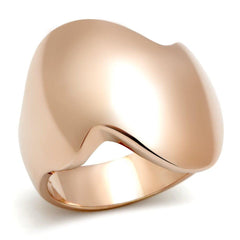 Alamode IP Rose Gold(Ion Plating) Brass Ring with No Stone - Alamode