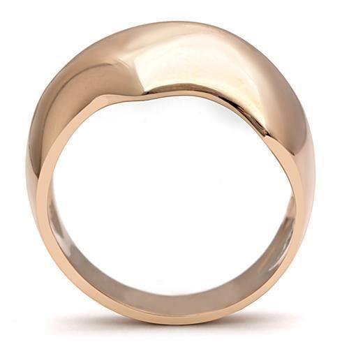 Alamode IP Rose Gold(Ion Plating) Brass Ring with No Stone - Alamode