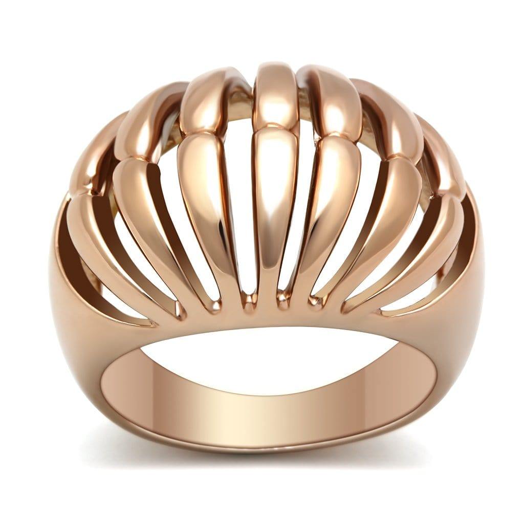 Alamode IP Rose Gold(Ion Plating) Brass Ring with No Stone - Alamode