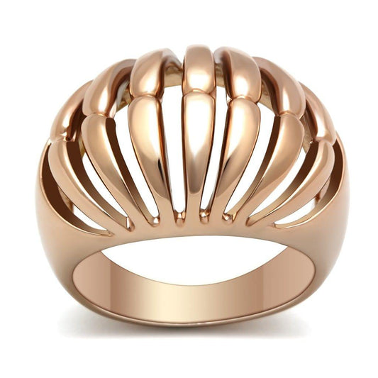 Alamode IP Rose Gold(Ion Plating) Brass Ring with No Stone - Alamode