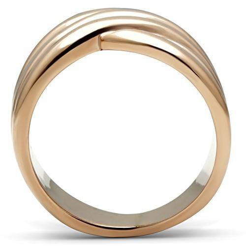 Alamode IP Rose Gold(Ion Plating) Brass Ring with No Stone - Alamode