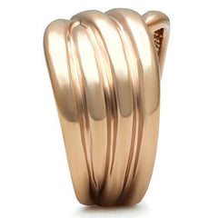 Alamode IP Rose Gold(Ion Plating) Brass Ring with No Stone - Alamode