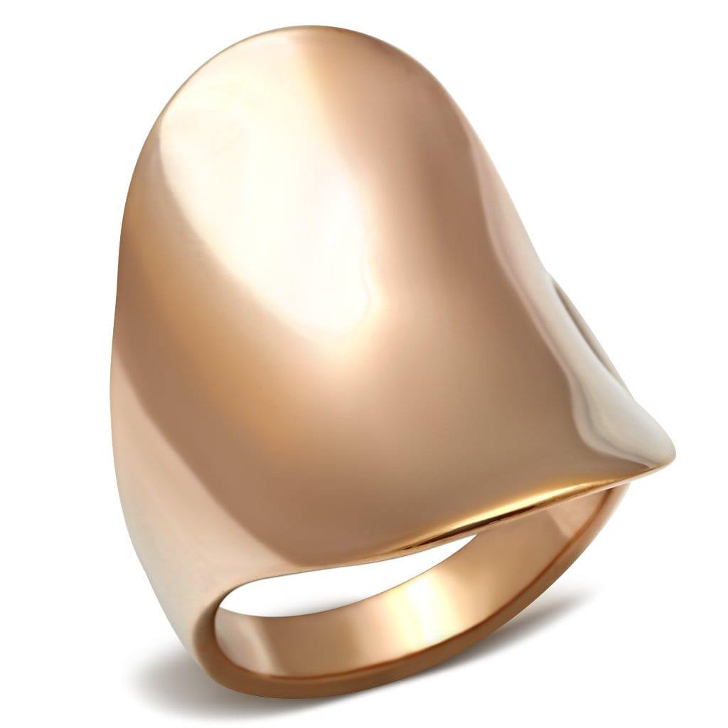 Alamode IP Rose Gold(Ion Plating) Brass Ring with No Stone - Alamode