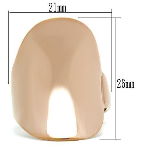 Alamode IP Rose Gold(Ion Plating) Brass Ring with No Stone - Alamode