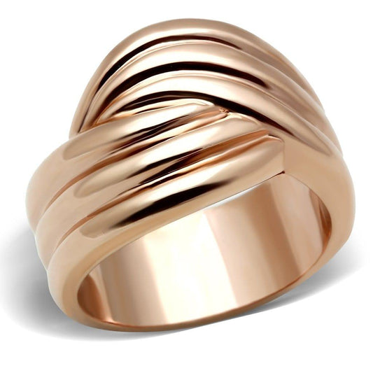 Alamode IP Rose Gold(Ion Plating) Brass Ring with No Stone - Alamode