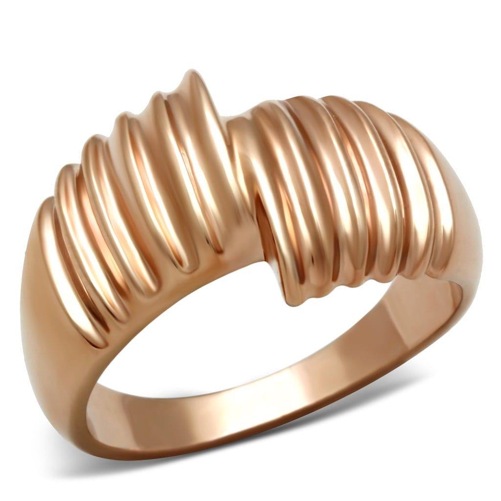 Alamode IP Rose Gold(Ion Plating) Brass Ring with No Stone - Alamode