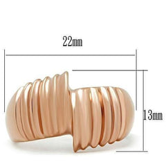 Alamode IP Rose Gold(Ion Plating) Brass Ring with No Stone - Alamode