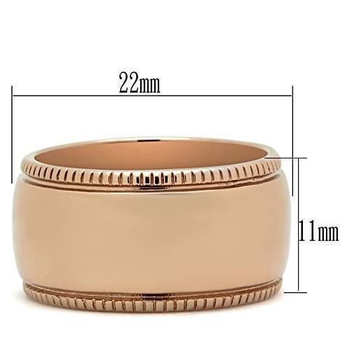 Alamode IP Rose Gold(Ion Plating) Brass Ring with No Stone - Alamode