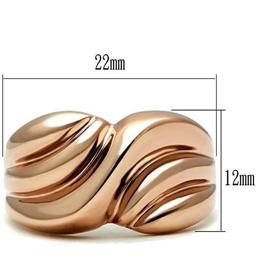 Alamode IP Rose Gold(Ion Plating) Brass Ring with No Stone - Alamode