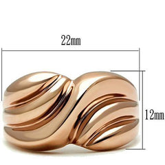 Alamode IP Rose Gold(Ion Plating) Brass Ring with No Stone - Alamode