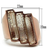 Alamode IP Rose Gold(Ion Plating) Brass Ring with Synthetic Spinel in Topaz - Alamode