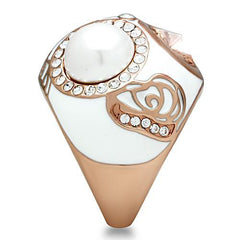 Alamode IP Rose Gold(Ion Plating) Brass Ring with Synthetic Synthetic Glass in Multi Color - Alamode