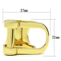 Alamode IP Gold(Ion Plating) Brass Ring with No Stone - Alamode