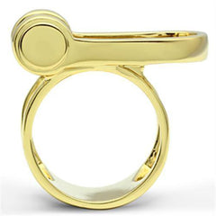 Alamode IP Gold(Ion Plating) Brass Ring with No Stone - Alamode