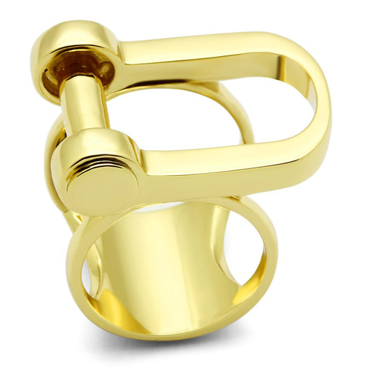 Alamode IP Gold(Ion Plating) Brass Ring with No Stone