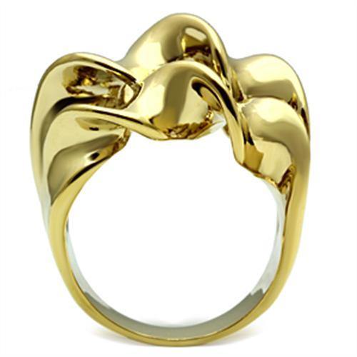 Alamode IP Gold(Ion Plating) Brass Ring with No Stone - Alamode