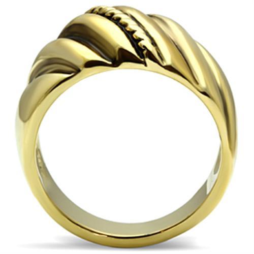 Alamode IP Gold(Ion Plating) Brass Ring with Epoxy in Jet - Alamode