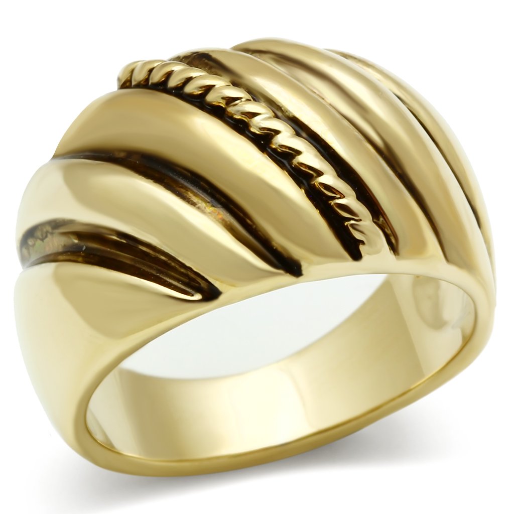 Alamode IP Gold(Ion Plating) Brass Ring with Epoxy in Jet