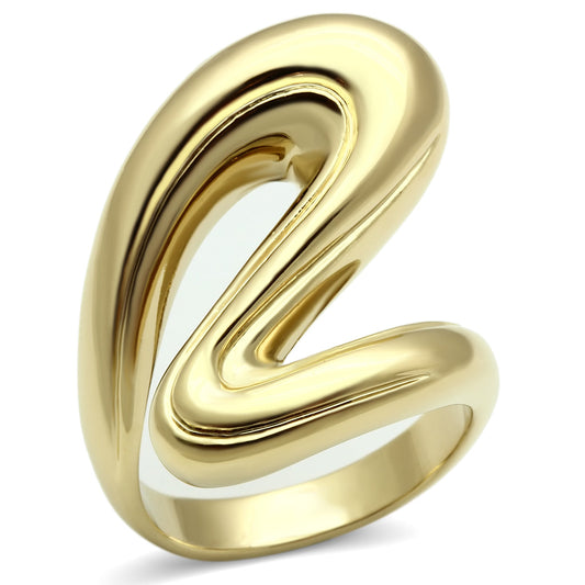 Alamode IP Gold(Ion Plating) Brass Ring with No Stone