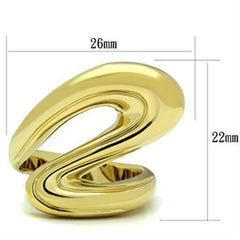 Alamode IP Gold(Ion Plating) Brass Ring with No Stone - Alamode