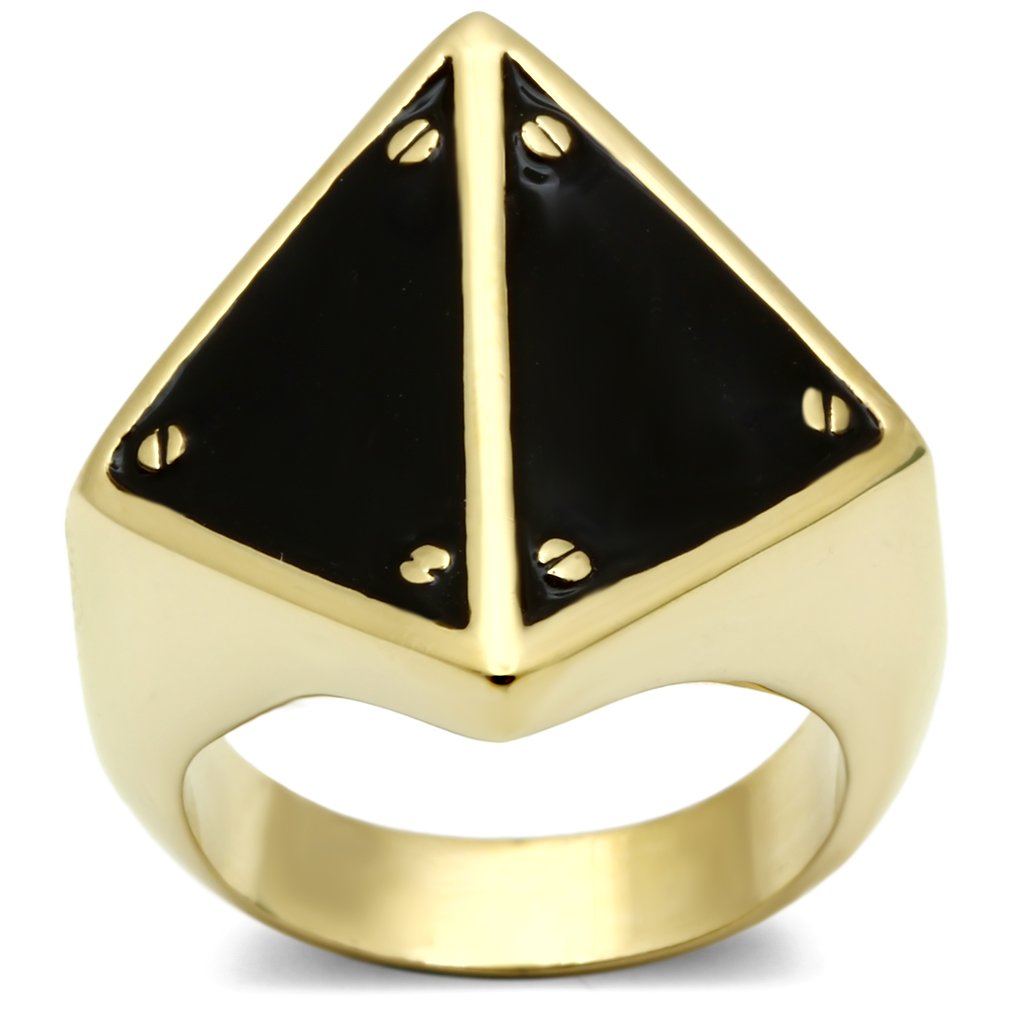 Alamode IP Gold(Ion Plating) Brass Ring with Epoxy in Jet