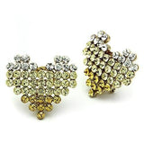 Alamode IP Gold(Ion Plating) Brass Earrings with Top Grade Crystal in Multi Color - Alamode