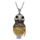 Alamode Rhodium+Gold+ Ruthenium Brass Chain Pendant with AAA Grade CZ in Multi Color - Alamode