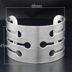 Alamode High polished (no plating) Stainless Steel Bangle with No Stone - Flyclothing LLC