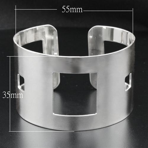 Alamode High polished (no plating) Stainless Steel Bangle with No Stone - Flyclothing LLC