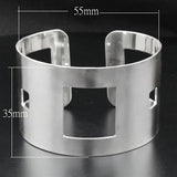 Alamode High polished (no plating) Stainless Steel Bangle with No Stone - Flyclothing LLC