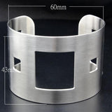 Alamode High polished (no plating) Stainless Steel Bangle with No Stone - Flyclothing LLC