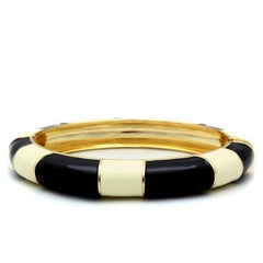 Alamode Gold White Metal Bangle with No Stone