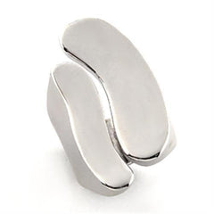 Alamode Rhodium White Metal Ring with No Stone - Alamode