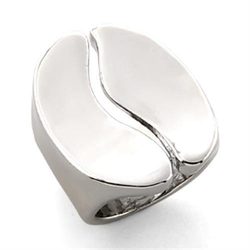 Alamode Rhodium White Metal Ring with No Stone - Alamode