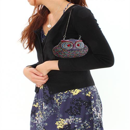 Alamode Ruthenium White Metal Clutch with Top Grade Crystal in Multi Color - Flyclothing LLC