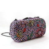 Alamode Ruthenium White Metal Clutch with Top Grade Crystal in Multi Color - Alamode