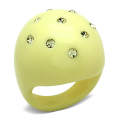 Alamode Resin Ring with Synthetic Synthetic Stone in Multi Color - Alamode