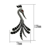 Alamode Imitation Rhodium White Metal Brooches with Top Grade Crystal in Multi Color - Alamode