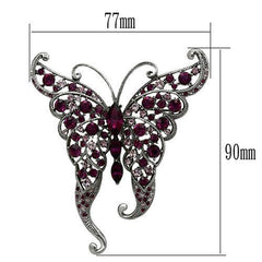 Alamode Imitation Rhodium White Metal Brooches with Top Grade Crystal in Multi Color - Flyclothing LLC